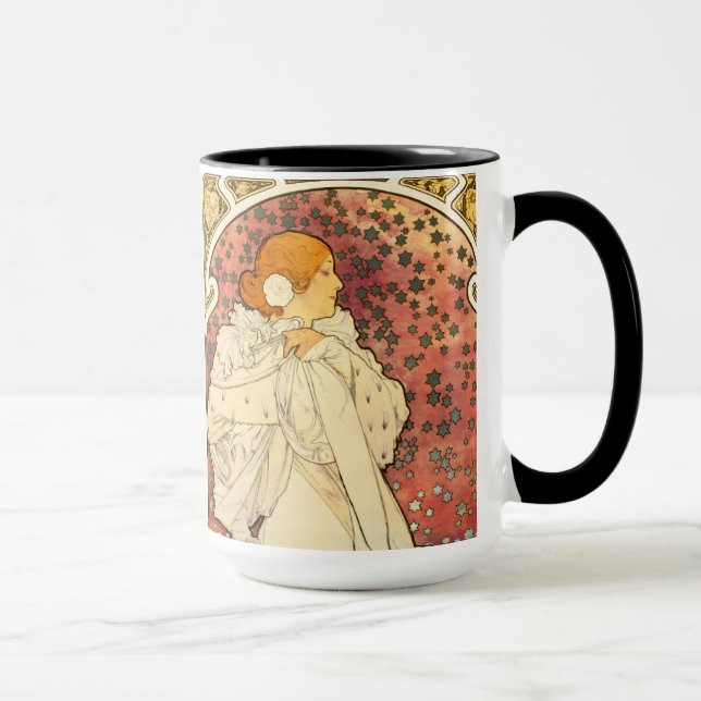 Alphonse Mucha Lady of the Camelias Mug (Right)