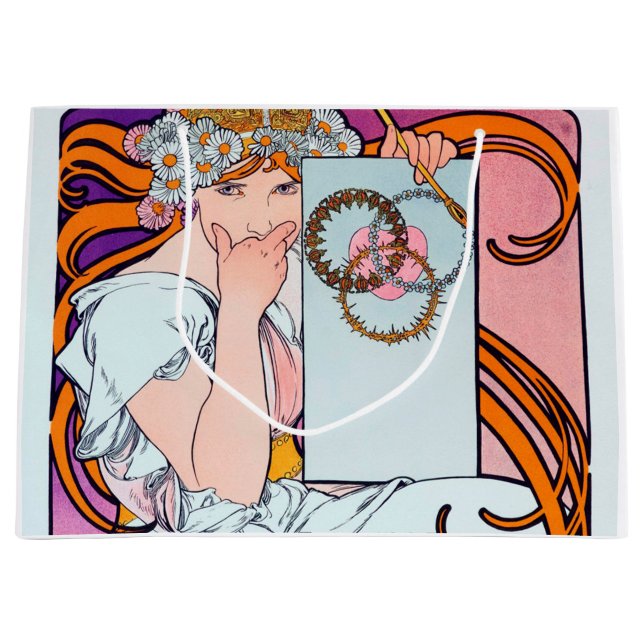 Alphonse Mucha Large Gift Bag (Front)