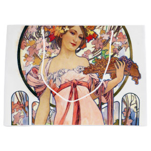 Alphonse Mucha Large Gift Bag