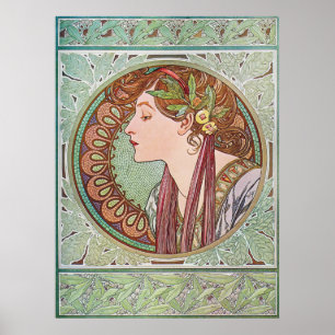 Alphonse Mucha Laurel Art Nouveau Poster Imprimer