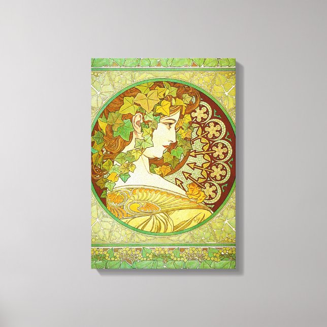 Alphonse Mucha Laurel Canvas Poster Print (Front)