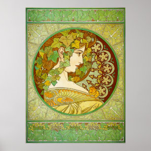 Alphonse Mucha Laurel Poster