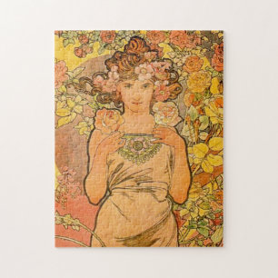 Alphonse Mucha le puzzle de rose