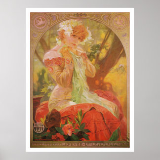 Alphonse Mucha. Lefevre-Utile, Sarah Bernhardt Poster