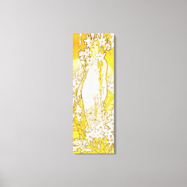 Alphonse Mucha Lily Canvas Poster (Front)