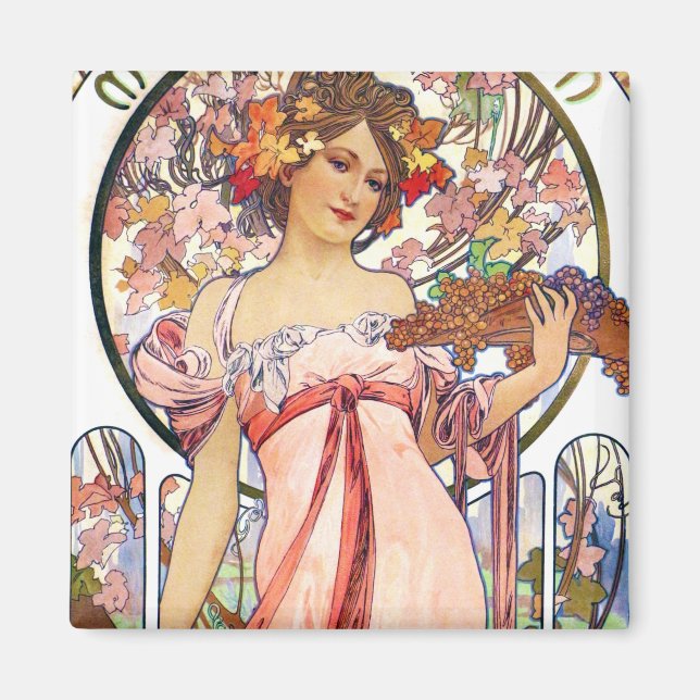 Alphonse Mucha Magnet (Front)