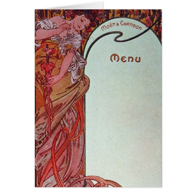 Alphonse Mucha Menu (Front)
