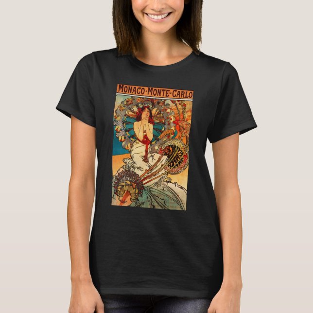 Alphonse Mucha Monaco Monte Carlo T-shirt (Front)
