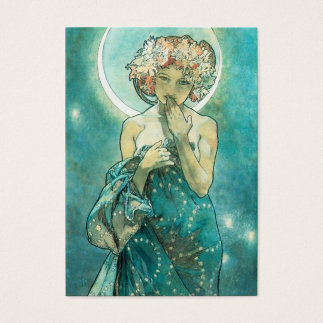 Alphonse Mucha Moonlight Clair De Lune Art Nouveau (Front)