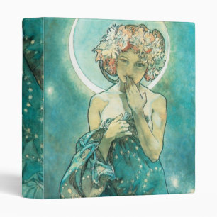 Alphonse Mucha Moonlight Clair De Lune Art Nouveau Binder