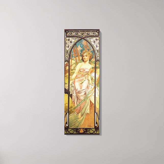 Alphonse Mucha, Morning Awakening Canvas Print (Front)
