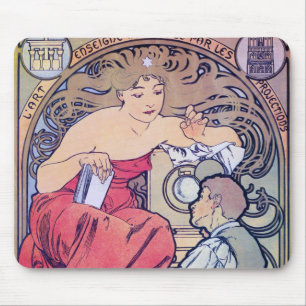 Alphonse Mucha Mouse Pad