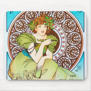 Alphonse Mucha Mouse Pad