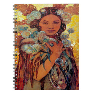 Alphonse Mucha - Native American Woman Notebook