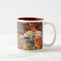 Alphonse Mucha Nouveau Biscuit Lady Coffee Mug
