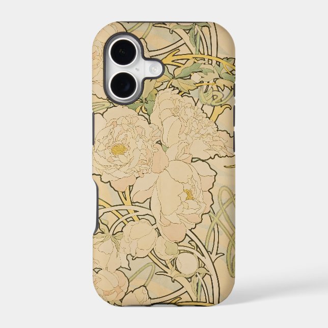  Alphonse Mucha Peonies Apple iPhone 17 Case (Verso)