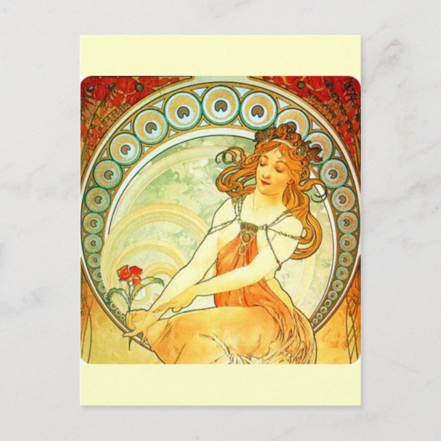 Alphonse Mucha Postcard (Front)