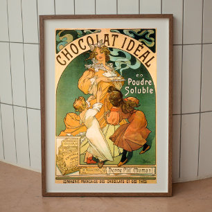 Alphonse Mucha poster chocolate wall decor 