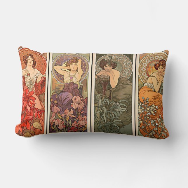 Alphonse Mucha Precious Stones Cushions (Front)