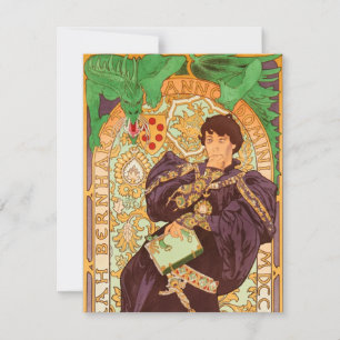 Alphonse Mucha Prince and Dragon Invitation