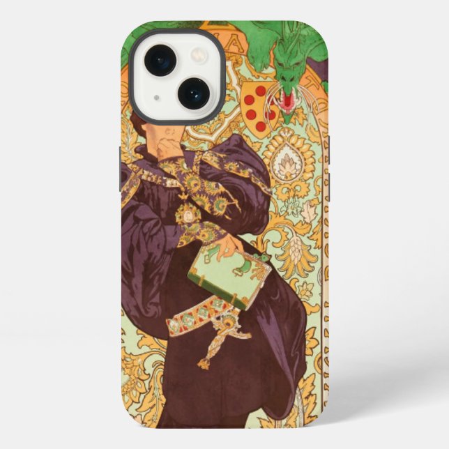Alphonse Mucha Prince and Dragon iPhone Case (Back)