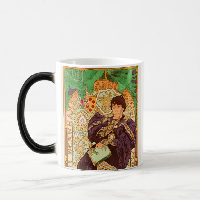 Alphonse Mucha Prince and Dragon Magic Mug (Left)