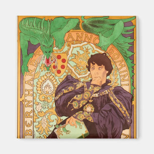 Alphonse Mucha Prince and Dragon Magnet