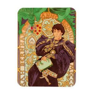 Alphonse Mucha Prince and Dragon Magnet