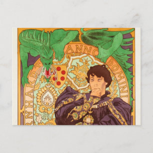 Alphonse Mucha Prince and Dragon Postcard