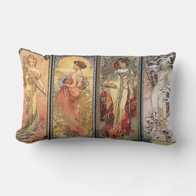 Alphonse Mucha quatre coussins de saisons (Recto)