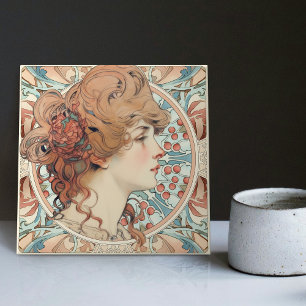 Alphonse Mucha Sarah Bernhardt Art Nouveau Ceramic Tile
