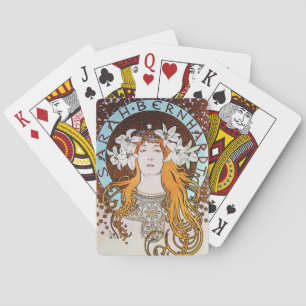 Alphonse Mucha Sarah Bernhardt Vintage Art Nouveau Playing Cards