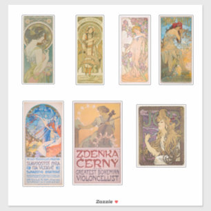 Alphonse Mucha Sticker Assortment 1