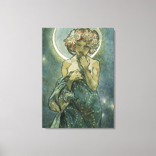 Alphonse Mucha Stunning Art Nouveau Woman #18 Canvas Print