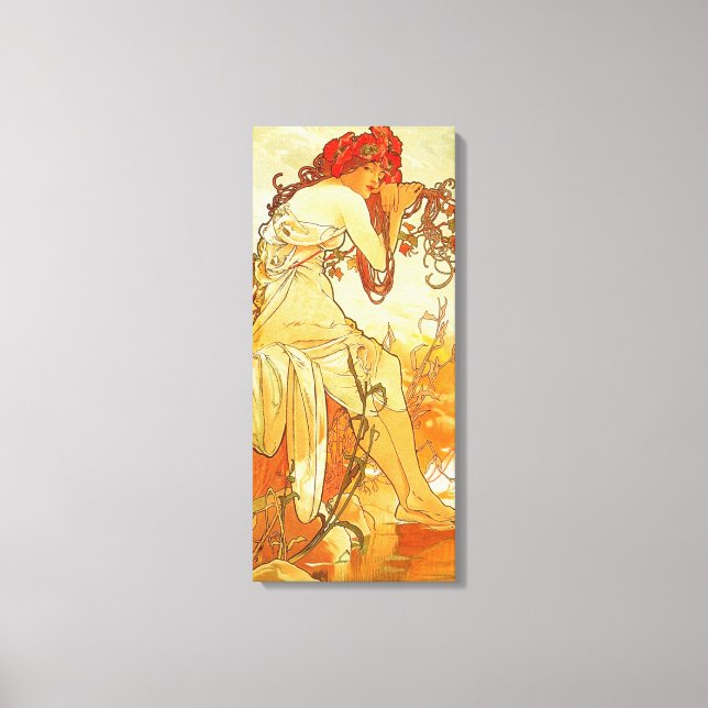 Alphonse Mucha Summer Canvas Poster Print (Front)