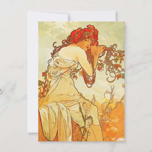 Alphonse Mucha Summer Invitations (Front)