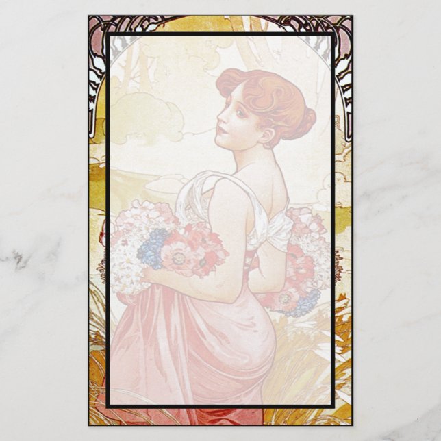 Alphonse Mucha Summer Stationery (Front)