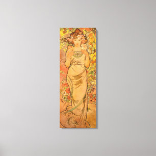 Alphonse Mucha The Rose Canvas Poster Print