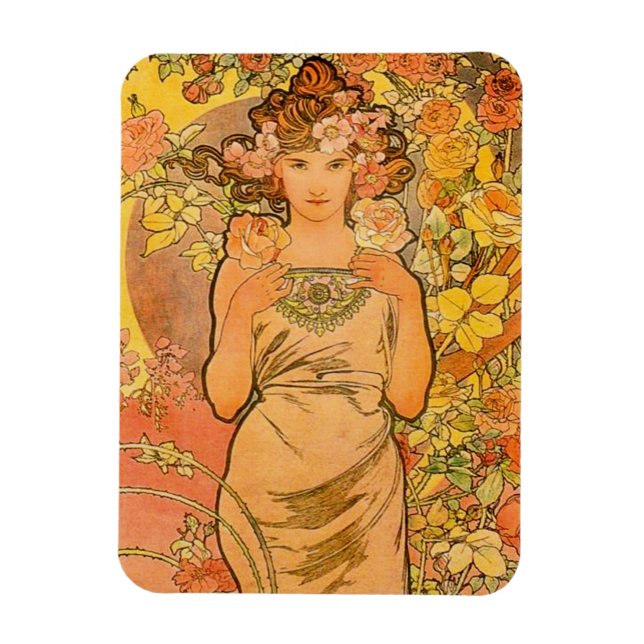 Alphonse Mucha The Rose Magnet (Vertical)