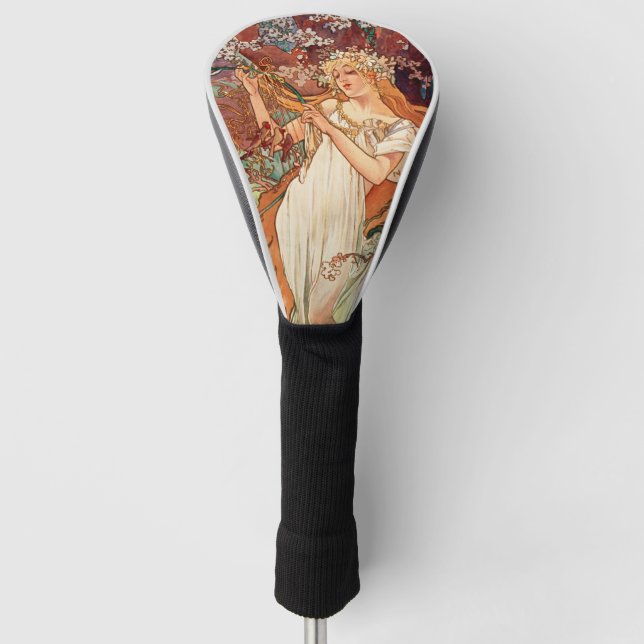 Alphonse Mucha, The Seasons (1896) Spring Golf Head Cover (Front)
