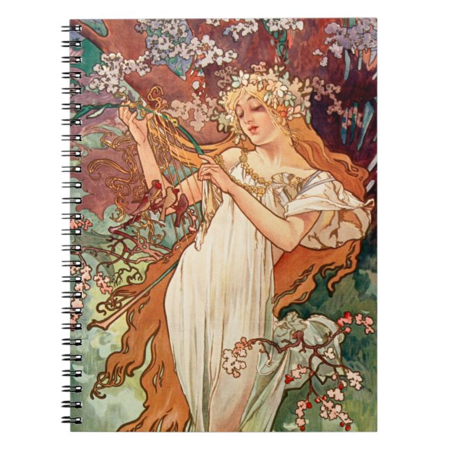 Alphonse Mucha, The Seasons (1896) Spring Notebook (Front)
