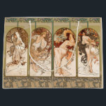 Alphonse Mucha The Seasons 1897 Art Nouveau Large Gift Bag<br><div class="desc">Immerse yourself in the captivating elegance of Alphonse Mucha's "The Seasons" from 1897, an iconic masterpiece of the Art Nouveau movement. This exquisite artwork beautifully depicts four ethereal female figures, each personifying a different season with graceful flowing lines, rich natural motifs, and Mucha's signature decorative style. From the delicate blossoms...</div>