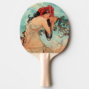 Alphonse Mucha, The Seasons, Summer (1896) Ping Pong Paddle