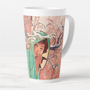 Alphonse Mucha, The Seasons, Winter (1896)  Latte Mug