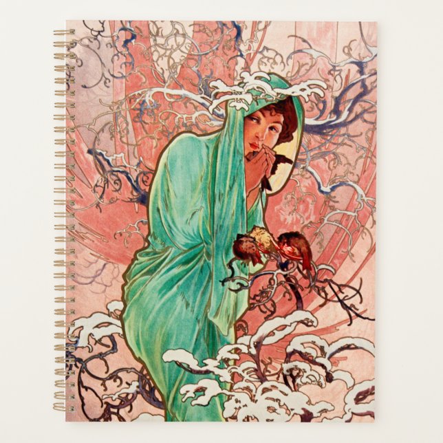 Alphonse Mucha, The Seasons, Winter (1896)  Planner (Front)