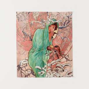 Alphonse Mucha, The Seasons, Winter (1896)  Tapestry