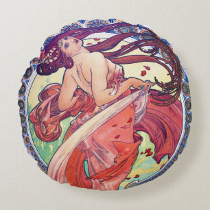 Alphonse Mucha Throw Pillow