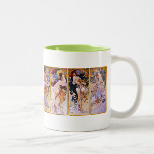 Alphonse Mucha Two-Tone Coffee Mug