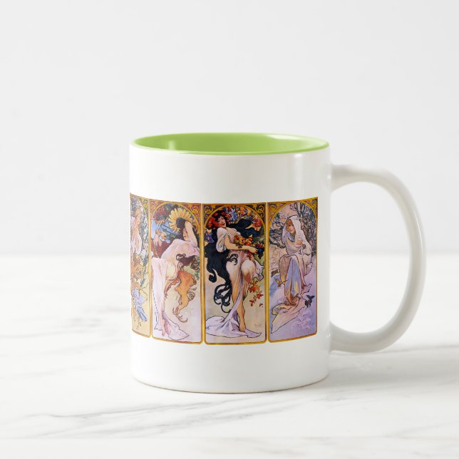 Alphonse Mucha Two-Tone Coffee Mug (Right)