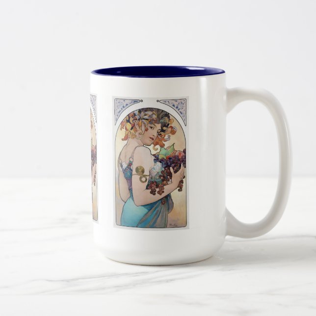 Alphonse Mucha Two-Tone Coffee Mug (Right)